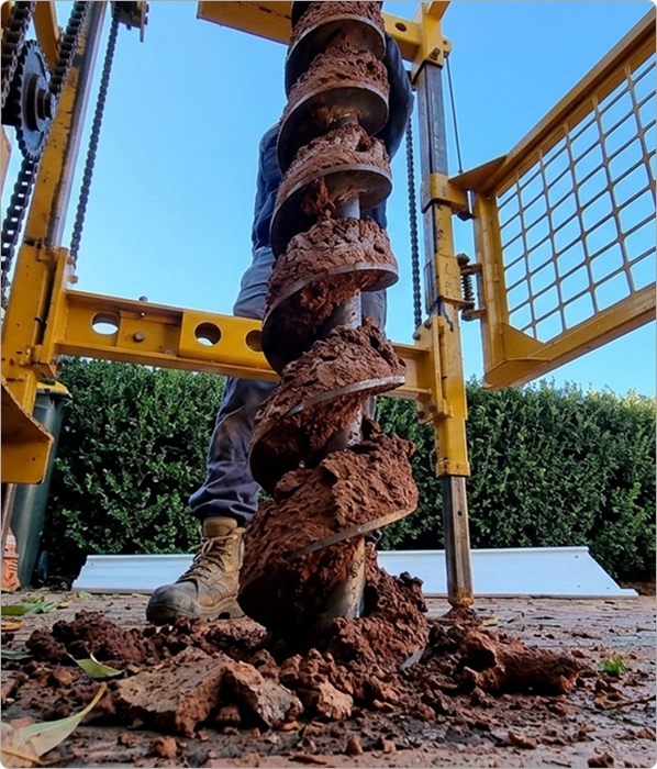 Environmental drilling on a contaminated land investigation site