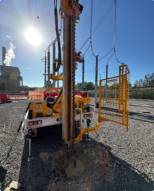 Environmental drilling platform on an active NSW project